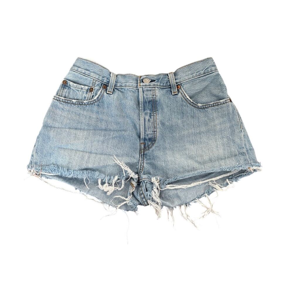 Levi's Denim Jean Shorts Distressed Raw Hem Festival Summer